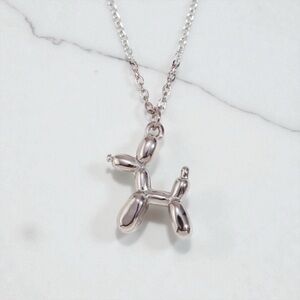 ✅NEW✅ Stainless Steel Balloon Dog Pendant Necklace (Silver)